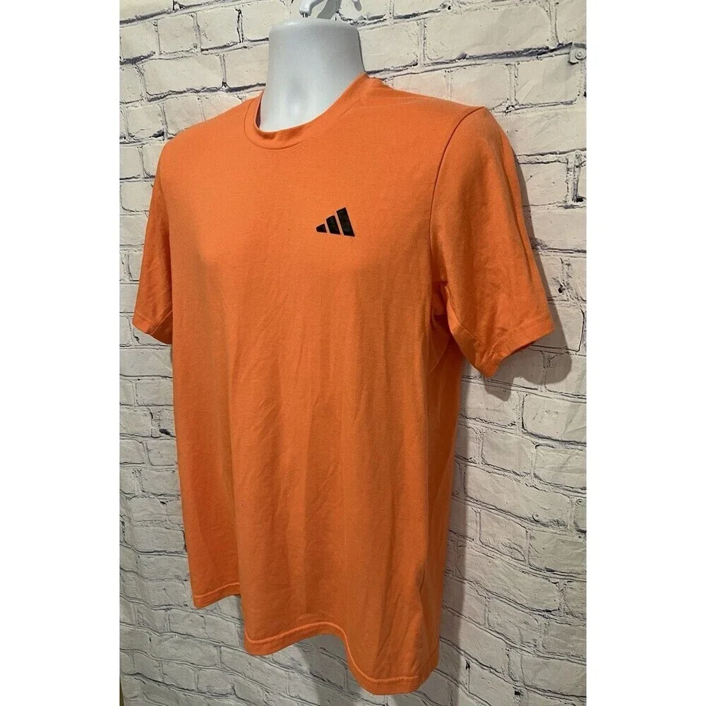 Adidas Logo T-Shirt Mens Orange Medium